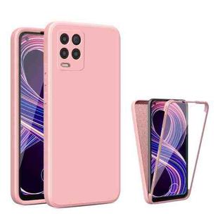 For OPPO Realme 8/8 Pro Imitation Liquid Silicone 360 Full Body Phone Case(Pink)