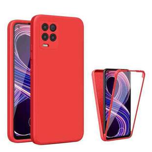 For OPPO Realme 8/8 Pro Imitation Liquid Silicone 360 Full Body Phone Case(Red)