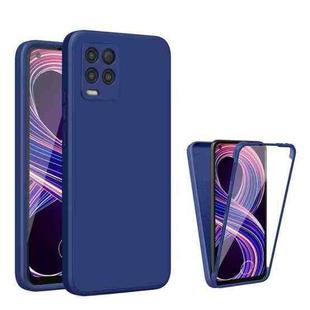 For OPPO Realme 8/8 Pro Imitation Liquid Silicone 360 Full Body Phone Case(Blue)