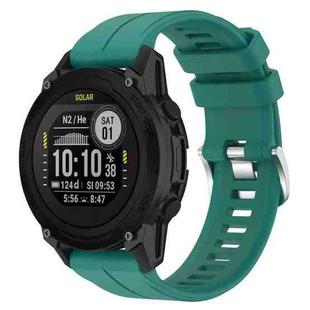 For Garmin Descent G1 / Forerunner 745/945/935 / Approach S62 Solid Color Silicone Watch Band(Pine Green)