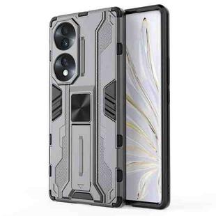 For Honor 70 5G Supersonic PC + TPU Shock-proof Protective Phone Case(Grey)