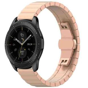 For Galaxy Watch 46mm Butterfly Buckle Stainless Steel Watch Band(Rose Gold)