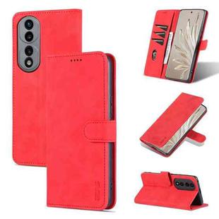 For Honor 70 AZNS Skin Feel Calf Texture Flip Leather Phone Case(Red)