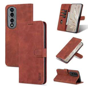 For Honor 70 AZNS Skin Feel Calf Texture Flip Leather Phone Case(Brown)