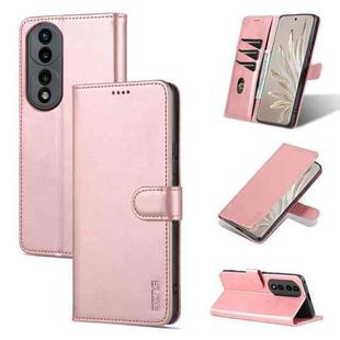 For Honor 70 Pro AZNS Skin Feel Calf Texture Flip Leather Phone Case(Rose Gold)
