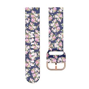 For Galaxy Watch 46mm Silicone Watch Band(Color Flower)