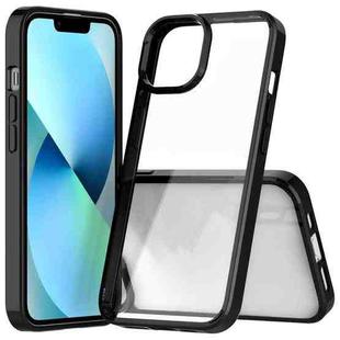 For iPhone 14 Shockproof Scratchproof TPU + Acrylic Phone Case (Black)