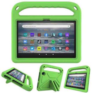 For Amazon Fire 7 2022 Handle EVA Shockproof Tablet Case with Triangle Holder(Green)