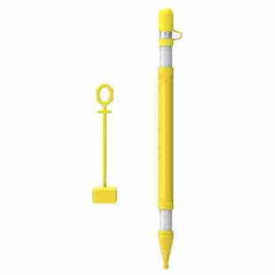 4 in 1 Stylus Silicone Protective Cover Short Set For Apple Pencil 1(Yellow)