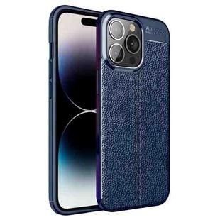 For iPhone 14 Pro Max Litchi Texture TPU Phone Case (Blue)