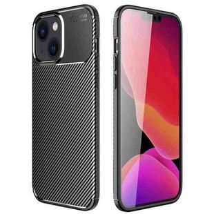 For iPhone 14 Carbon Fiber Texture TPU Phone Case (Black)