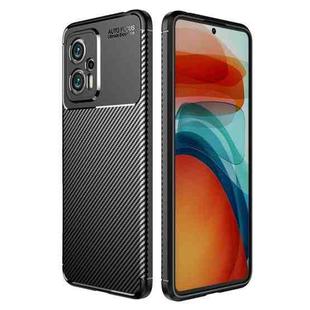 For Xiaomi Redmi Note 11T Pro Carbon Fiber Texture TPU Phone Case(Black)