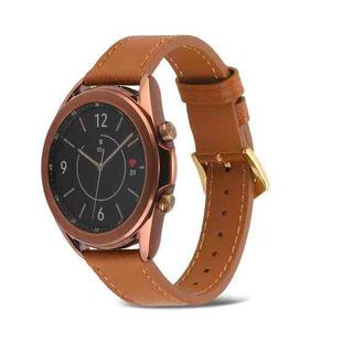 For Huawei Watch GT 3 Pro 22mm Genuine Leather Watch Band(Brown)