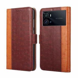 For vivo iQOO 9 Pro Ostrich Texture Horizontal Flip Leather Case(Brown)