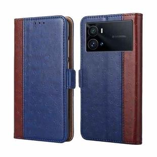 For vivo iQOO 9 Pro Ostrich Texture Horizontal Flip Leather Case(Blue)