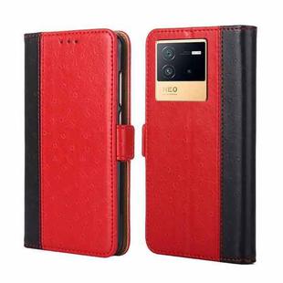 For vivo iQOO Neo 6 5G Ostrich Texture Horizontal Flip Leather Case(Red)