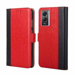 For vivo Y55s 5G Ostrich Texture Horizontal Flip Leather Case(Red)