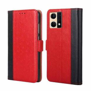 For OPPO Reno7 4G / F21 Pro 4G Ostrich Texture Flip Leather Case(Red)
