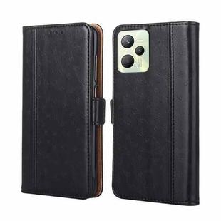 For OPPO Realme C35 Ostrich Texture Flip Leather Case(Black)