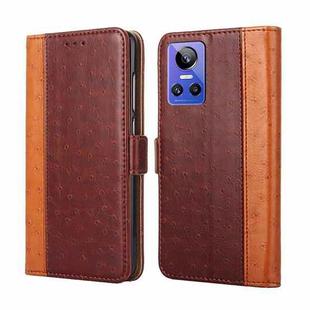 For OPPO Realme GT Neo3 Ostrich Texture Flip Leather Case(Brown)