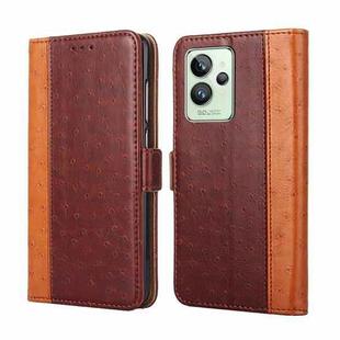 For OPPO Realme GT2 Pro Ostrich Texture Flip Leather Case(Brown)