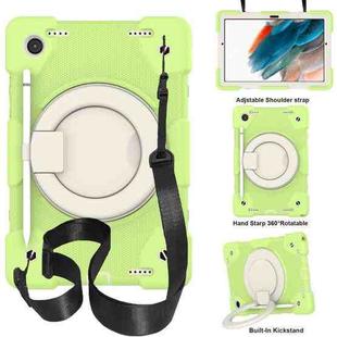 For Samsung Galaxy Tab A8 10.5 2021 Silicone + PC Full Body Protection Tablet Case With Holder & Strap(Green)