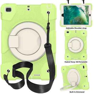 For iPad 9.7 2018 Silicone + PC Full Body Protection Tablet Case With Holder & Strap(Green)