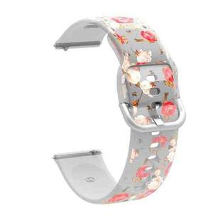 For Samsung Galaxy Watch4 20mm Transparent Printed TPU Silicone Watch Band(2)