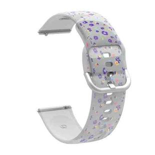 For Samsung Galaxy Watch4 20mm Transparent Printed TPU Silicone Watch Band(6)