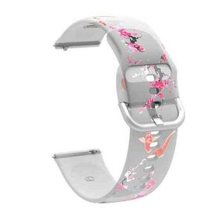 For Samsung Galaxy Watch4 20mm Transparent Printed TPU Silicone Watch Band(7)