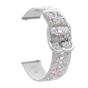 For Huawei Watch GT 3 Pro 22mm Transparent Printed TPU Silicone Watch Band(3)