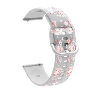 For Huawei Watch GT 3 Pro 22mm Transparent Printed TPU Silicone Watch Band(5)