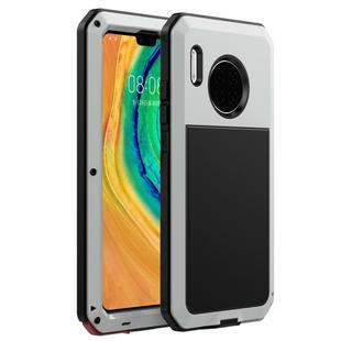 For Huawei Mate 30 Shockproof Waterproof Silicone + Metal Protective Case(Silver)