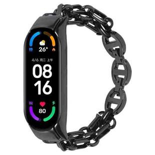 For Xiaomi Mi Band 6 / 5 Metal Chain Stainless Steel Watch Band(Black)