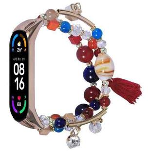 For Xiaomi Mi Band 6 / 5 Round Bead Chain Watch Band(Colorful)
