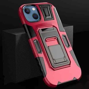 For iPhone 13 MechaWarrior Multifunctional Holder Phone Case(Red)