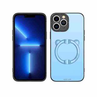 Bear Holder Phone Case For iPhone 13 Pro Max(Blue)