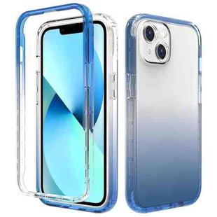 For iPhone 14 Plus Two-color Gradual Change PC+TPU Phone Case  (Blue)