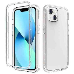 For iPhone 14 Two-color Gradual Change PC+TPU Phone Case (Transparent)