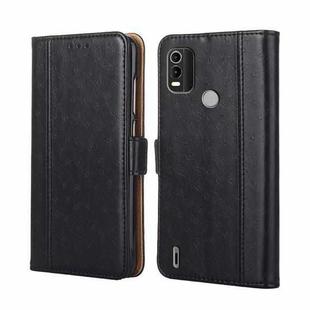 For Nokia C21 Plus Ostrich Texture Flip Leather Phone Case(Black)