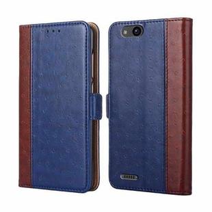 For ZTE Tempo X / Vantage Z839 / N9137 Ostrich Texture Flip Leather Phone Case(Blue)