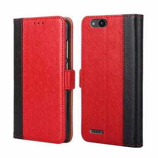 For ZTE Tempo X / Vantage Z839 / N9137 Ostrich Texture Flip Leather Phone Case(Red)