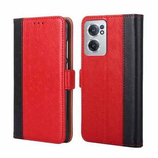 For OnePlus Nord CE 2 5G Ostrich Texture Flip Leather Phone Case(Red)