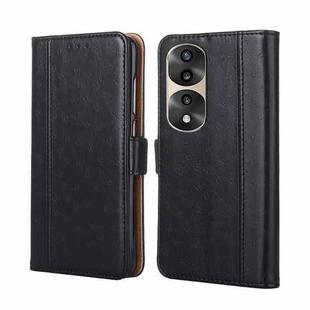 For Honor 70 Pro / 70 Pro+ Ostrich Texture Flip Leather Phone Case(Black)