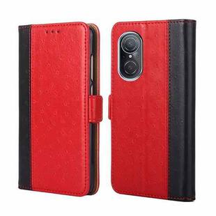 For Huawei nova 9 SE 4G Ostrich Texture Flip Leather Phone Case(Red)