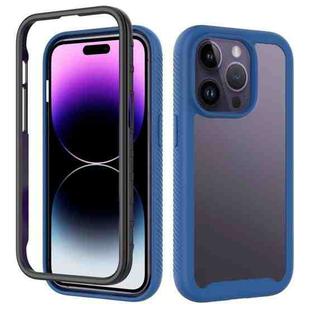 For iPhone 14 Pro Starry Sky Solid Color PC + TPU Phone Case (Royal Blue)