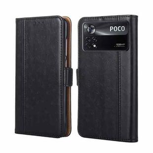 For Xiaomi Poco X4 Pro 5G Ostrich Texture Flip Leather Phone Case(Black)