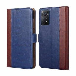 For Xiaomi Redmi Note 11 Pro 4G/5G Global Ostrich Texture Flip Leather Phone Case(Blue)