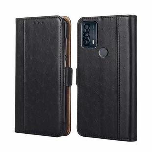 For TCL 20B 6159K Ostrich Texture Flip Leather Phone Case(Black)