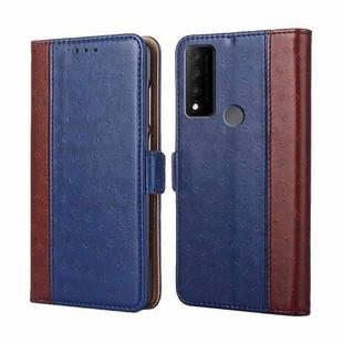 For TCL 30 V 5G T781S Ostrich Texture Flip Leather Phone Case(Blue)